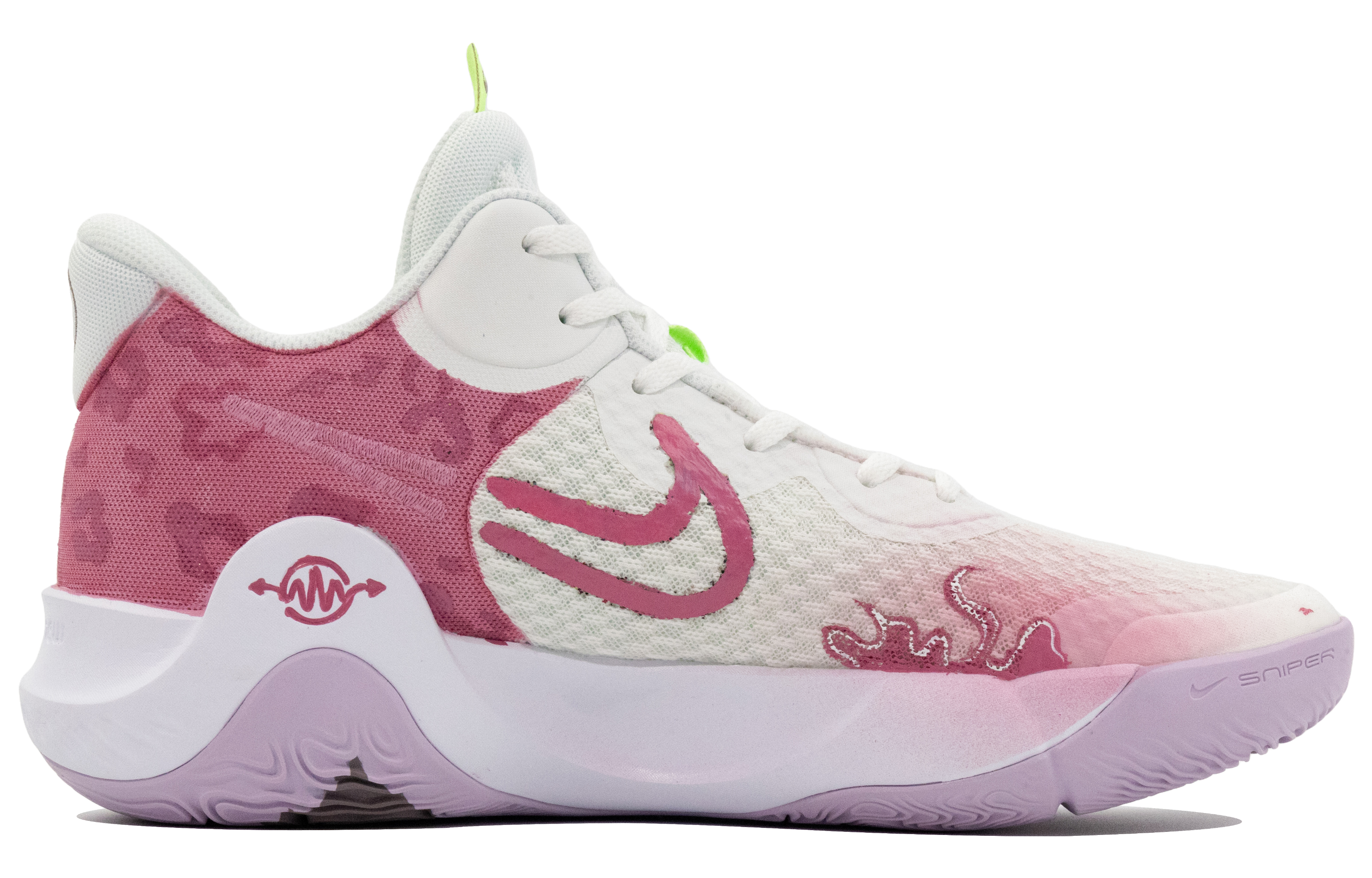 Nike KD Trey 5 IX Instant Kill Shadow Cushioning Slip Resistant Mid top Vintage Basketball Shoes Men’s Pink White