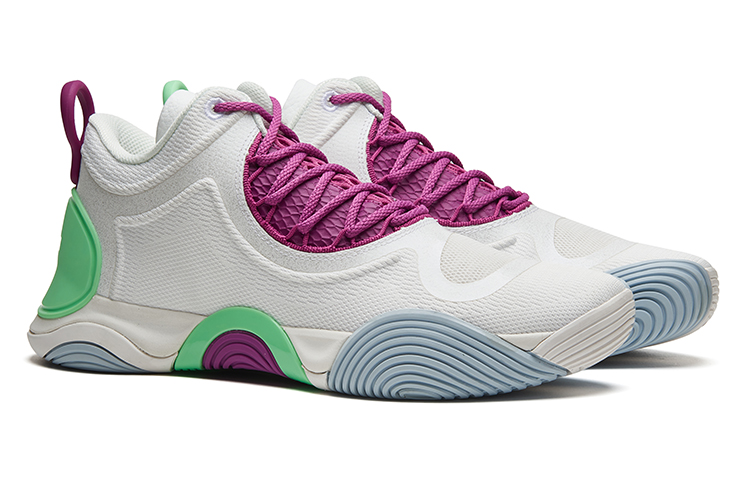 EQLZ EQUALIZER Sphere Basketball Shoes Men’s Low Top Purple/Mint Green/White