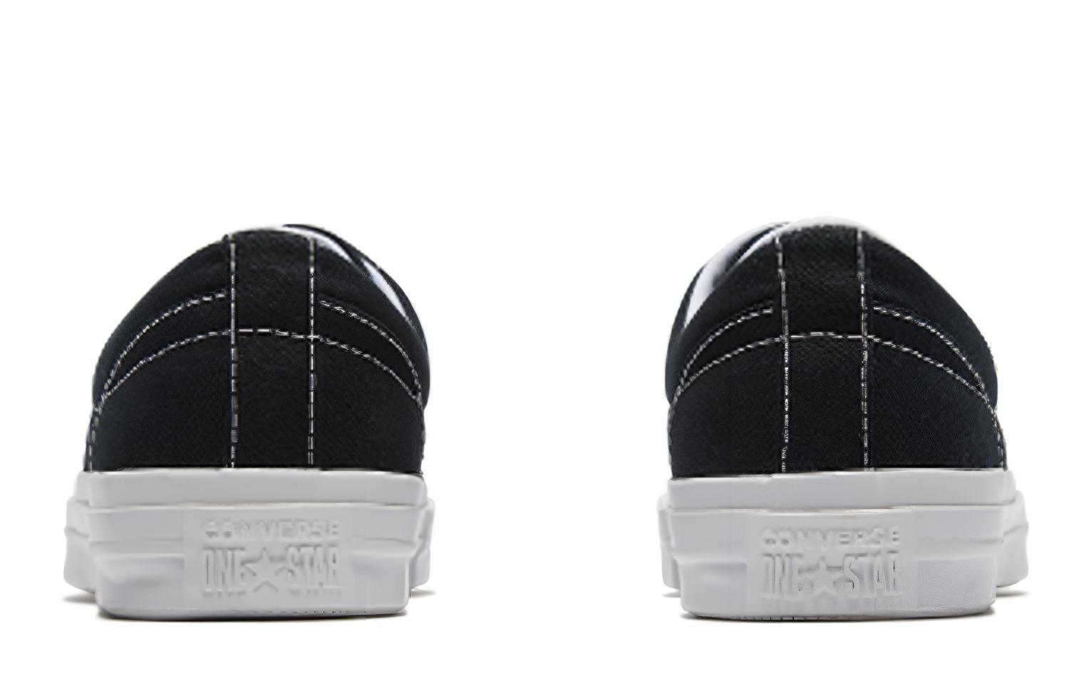 Женские кеды Converse One Star (черно-белые) — фото 4