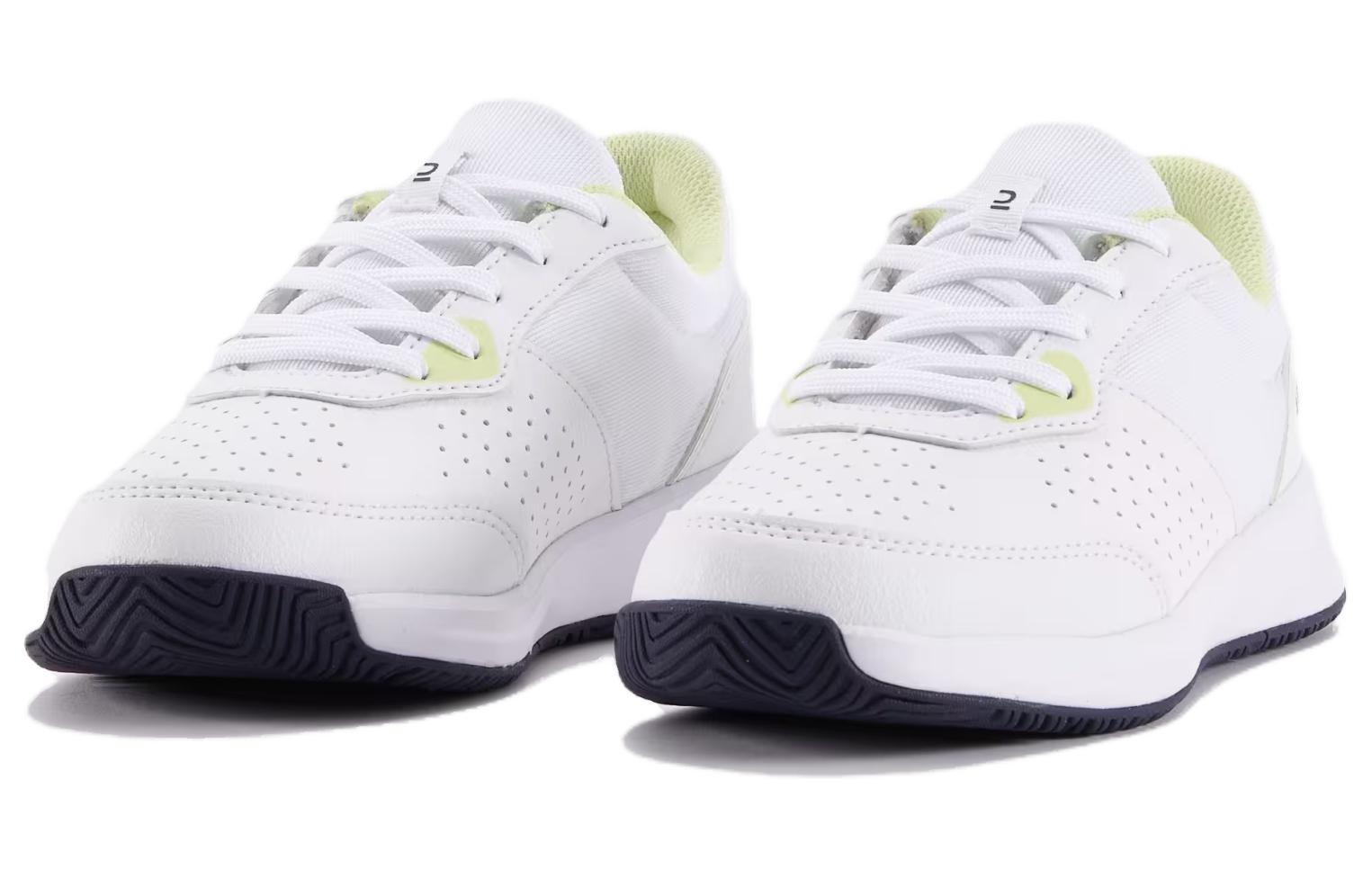 DECATHLON Cushioning Coverage Support Low top Tennis Shoes Unisex White Yellow