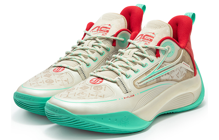361° AG Sparkling 2.0 Cushioning Slip Resistant Low top Basketball Shoes Men’s Oat Milk