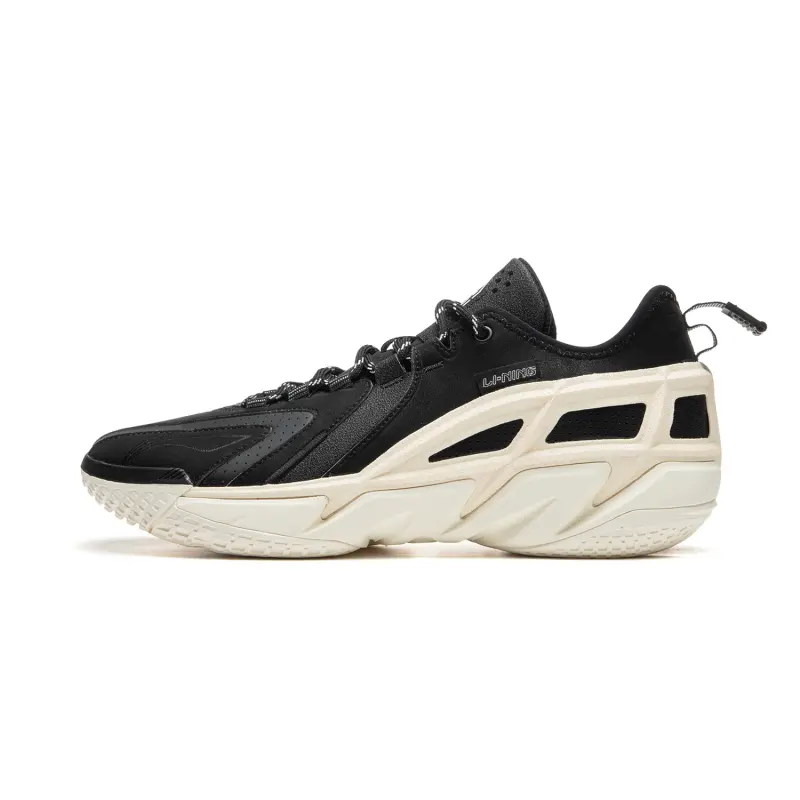Li Ning BadFive 4.5 Abrasion Resistant Low top Basketball Shoes Men's Black White