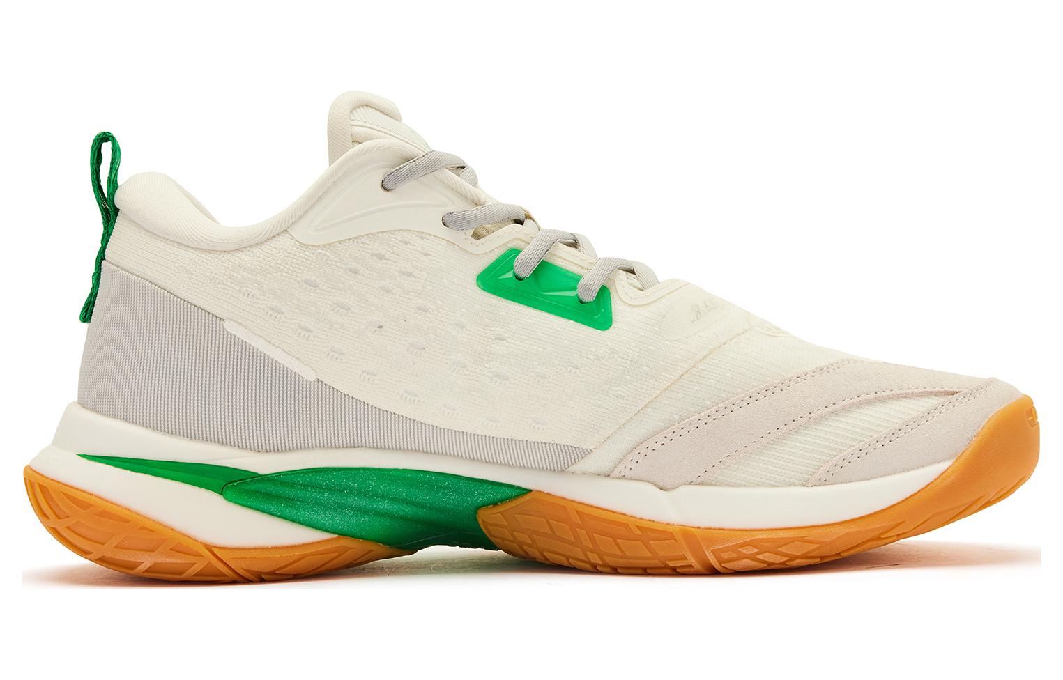 QIAODAN Wind Blade Fly By Q KUNGFU LIGHT Cushioning Slip Resistant Breathable Low top Basketball Shoes Men’s Ivory