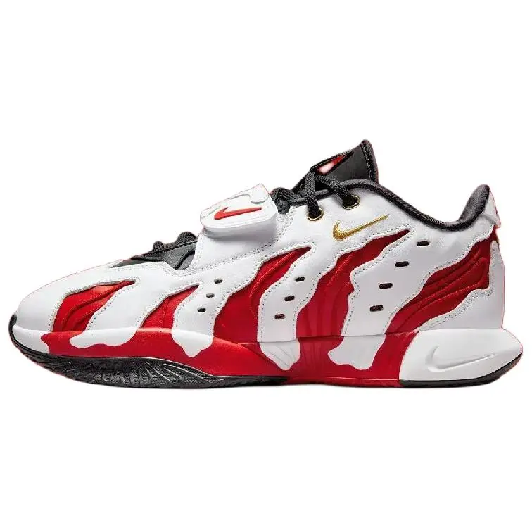 Nike Lebron 21 Slip Resistant Abrasion Resistant Low top Basketball Shoes Men's White Red
