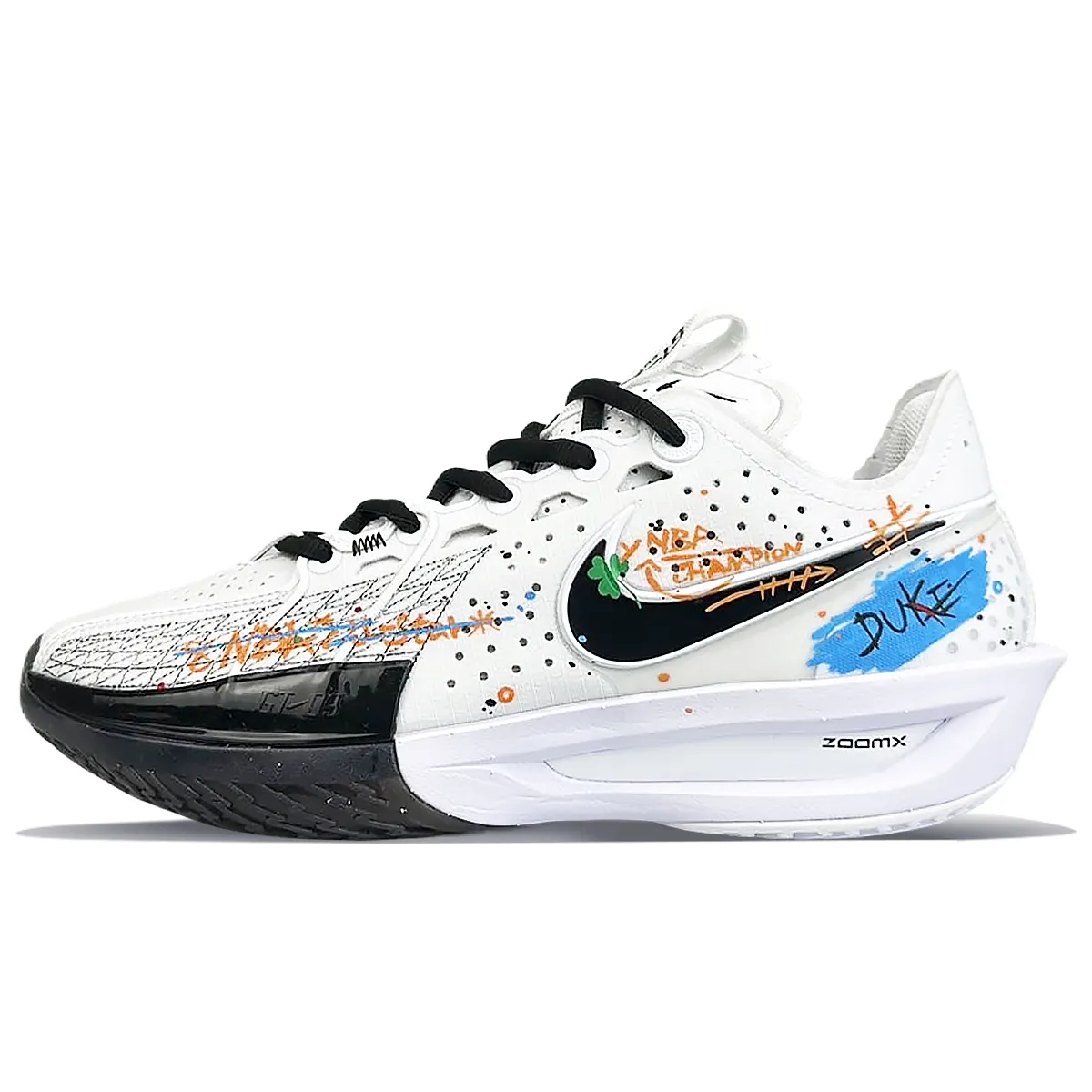 Nike G.T. Cut 3 Cushioning Abrasion Resistant Cushioning, Wear Resistant Low top Basketball Shoes Unisex White Blue