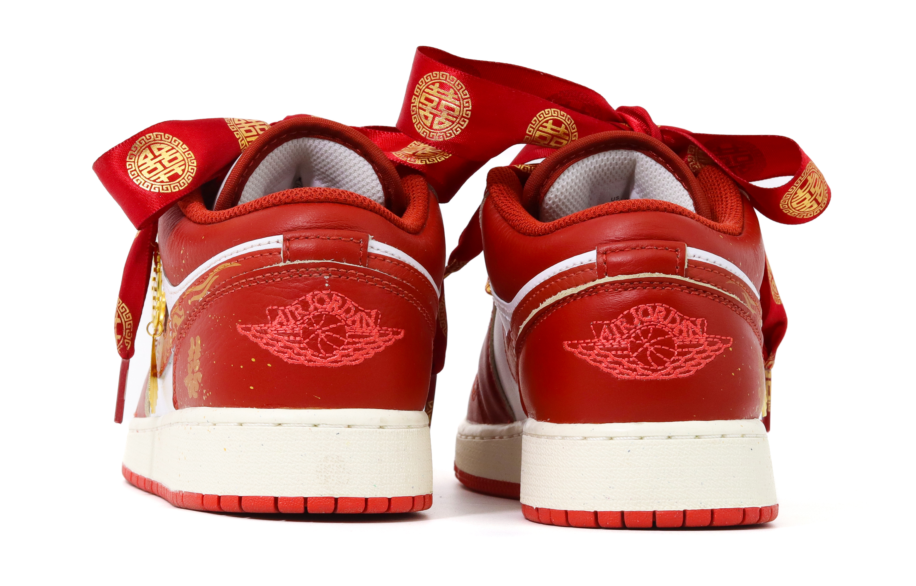 Jordan Air Jordan 1 Low top Vintage Basketball Shoes Unisex Red White