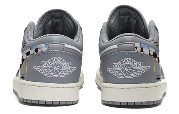 Jordan Air Jordan 1 Vintage Basketball Shoes Men’s Low Top Gray/Blue