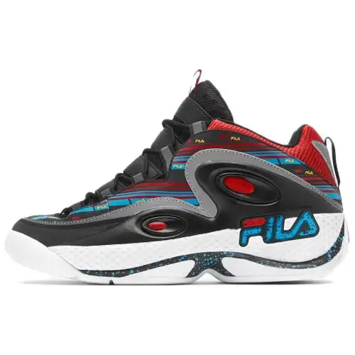 FILA Grant Hill 3 Low top Vintage Basketball Shoes Men's Black Blue Red