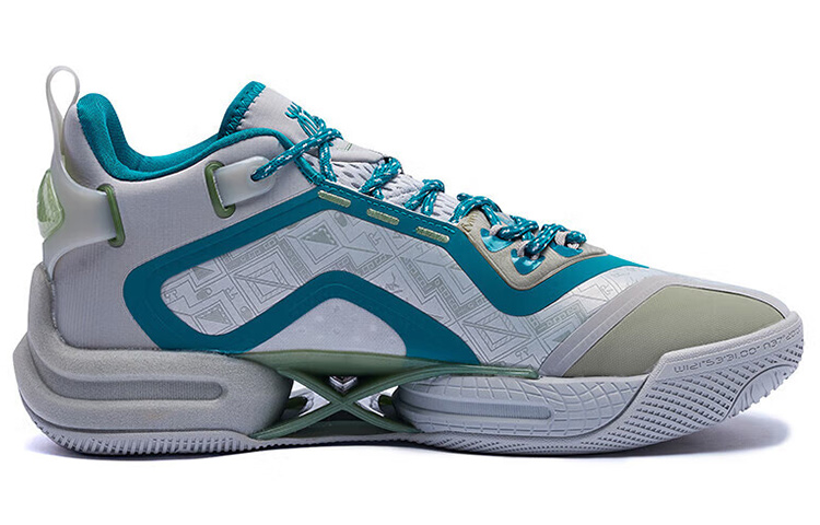 361° AG 2 Basketball Shoes Men’s Low Top Gray/Green