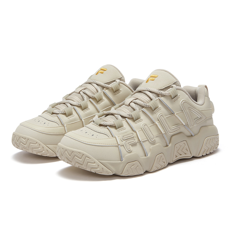 FILA FUSION BUSTER Puffy Shoes Abrasion Resistant Low top Vintage Basketball Shoes Men’s Yellow
