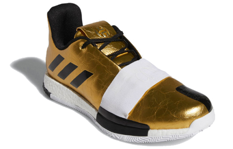 Мужские кроссовки adidas Harden Vol.3 (черно-золотые) — фото 3