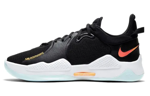 Nike PG 5 EP pickled pepper 5 Paul George round head lace low top basketball shoes men and women black and white domestic version