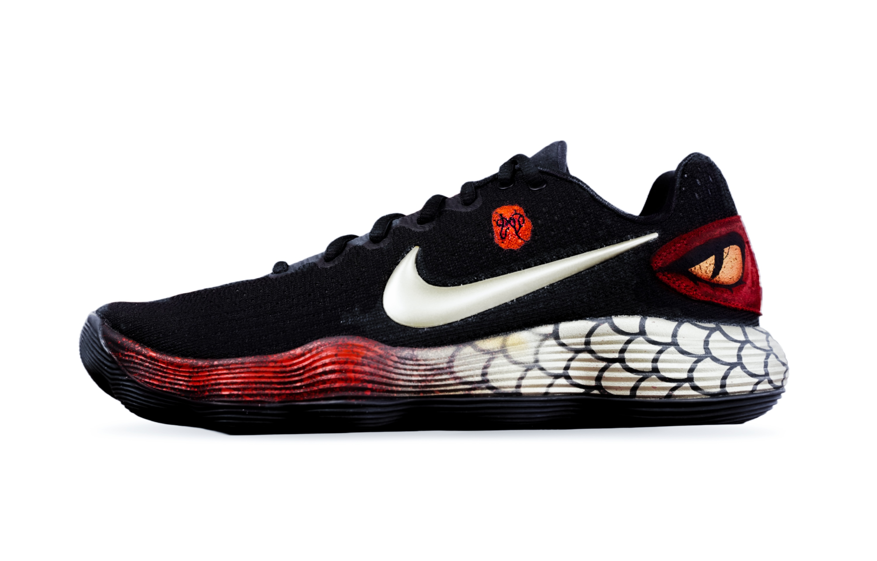 Nike Hyperdunk 2017 Abrasion Resistant Abrasion Resistant Low top Basketball Shoes Unisex Black Red