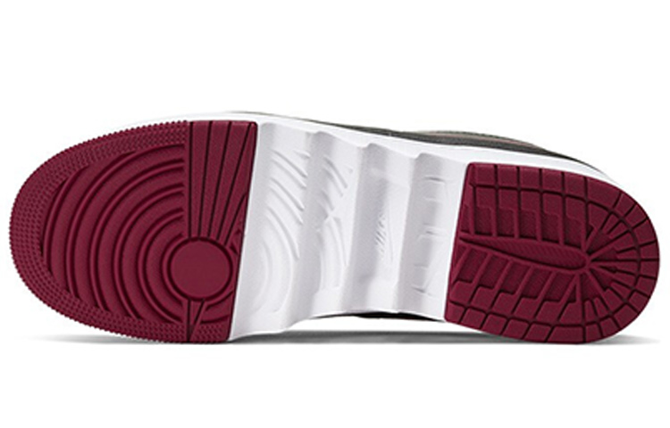 Женские кроссовки Jordan Air Jordan 1 Low Jester XX "Noble Red" (бордовые) — фото 6