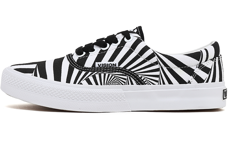 Vision Street Wear Canvas Shoes Unisex Low Top Black White