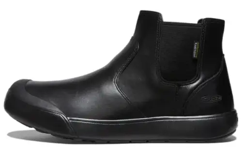 Keen ELENA CHELSEA Leather Abrasion Resistant Short Chelsea Boots Women's Black