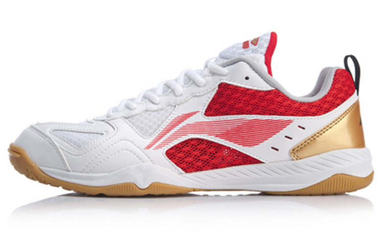 LINING Men’s Table Tennis Training Shoes — White/Red