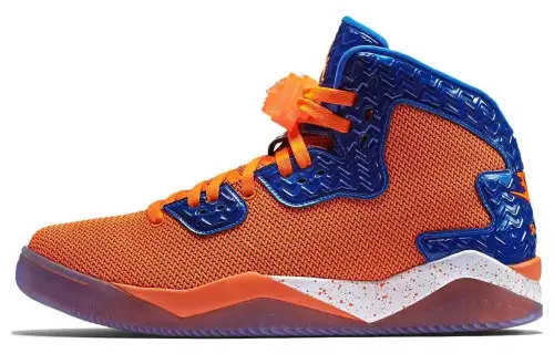 Jordan Spike Forty PE wear-resistant and breathable high-top retro basketball shoes for men, orange and blue