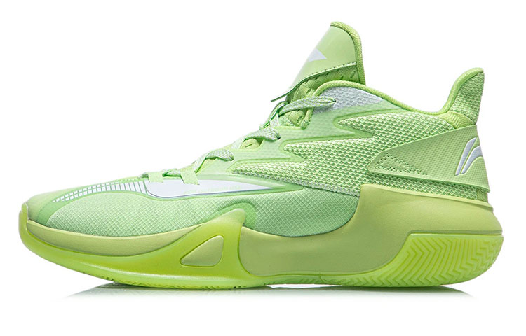 Li Ning Sprint SE Cushioning Mid top Performance Basketball Shoes Men’s Nouveau Leaf Green