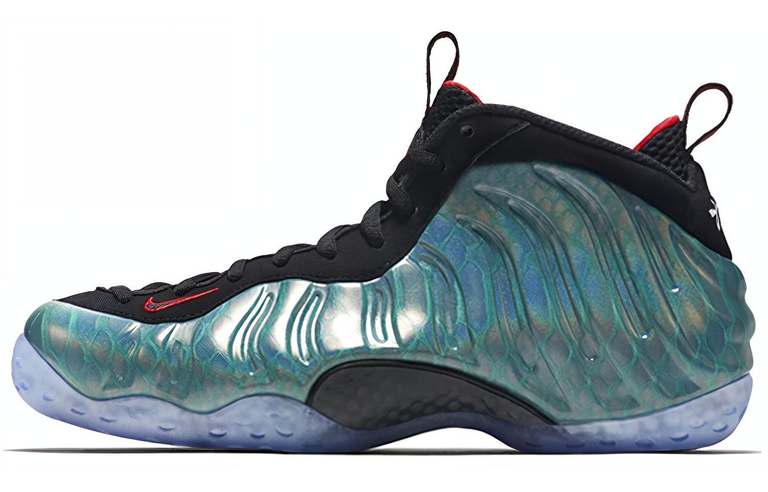 Nike Foamposite One Gone Fishing Fishing Spray OG Model Spray Foam Mid Top Retro Basketball Shoes Men's Black Green
