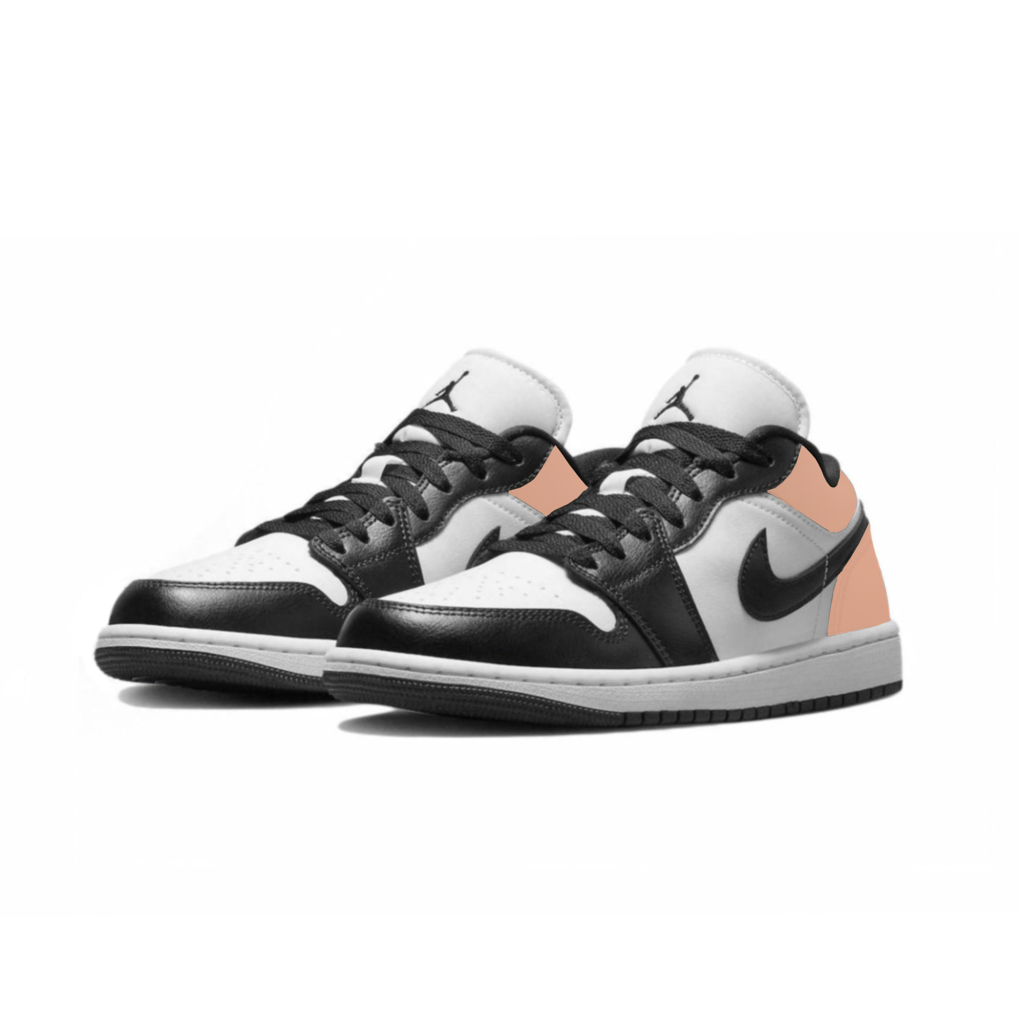 Jordan Air Jordan 1 Cushioning Slip Resistant Low top Vintage Basketball Shoes Women’s Peach Pink