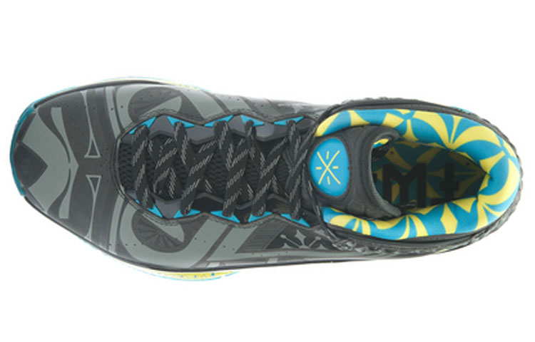 Li Ning WOW 3 Mid top Basketball Shoes Men’s Gray Yellow Blue