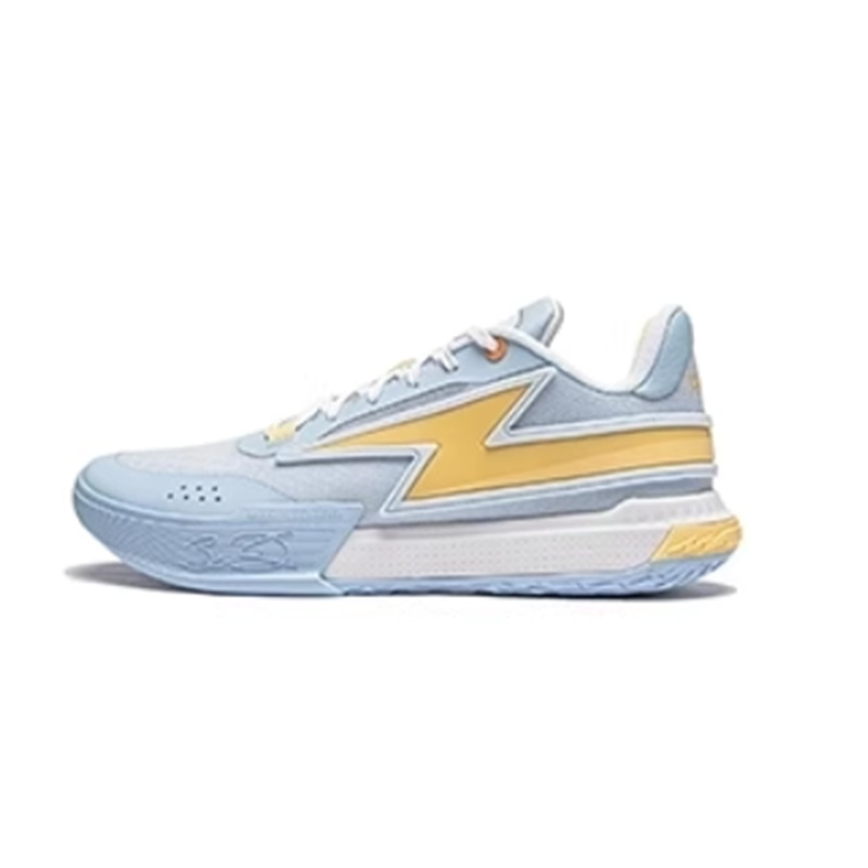 Li Ning Son Of Flash Cushioning Slip Resistant Low top Basketball Shoes Men’s Clear Sky Blue