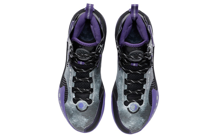 Li Ning Shadow 3 Cushioning Slip Resistant Abrasion Resistant Low top Performance Basketball Shoes Men’s Black Purple