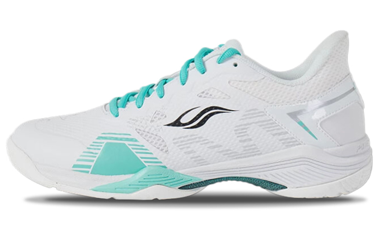 BONNY Slip Resistant Abrasion Resistant Low top Badminton Shoes White Green