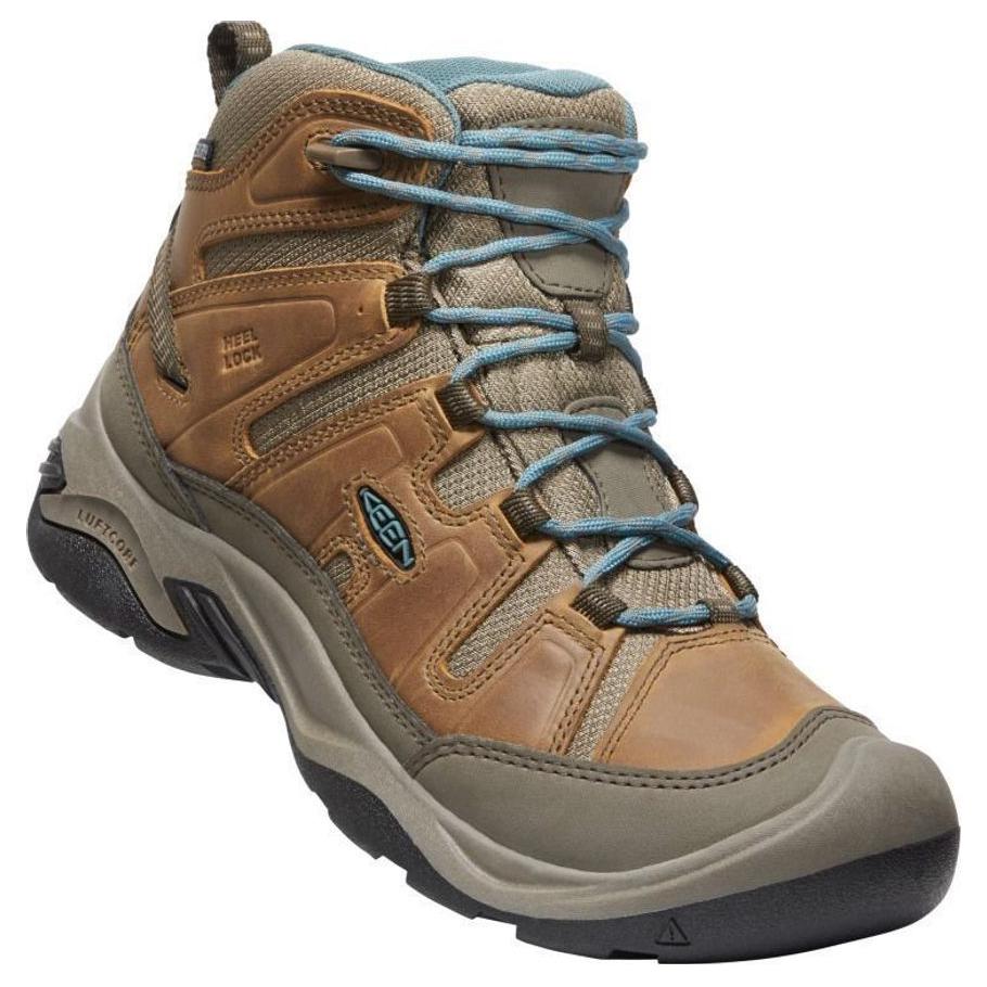 Keen Circadia Slip Resistant Waterproof Non Slip And Waterproof High top Hiking Shoes Women’s Brown Gray