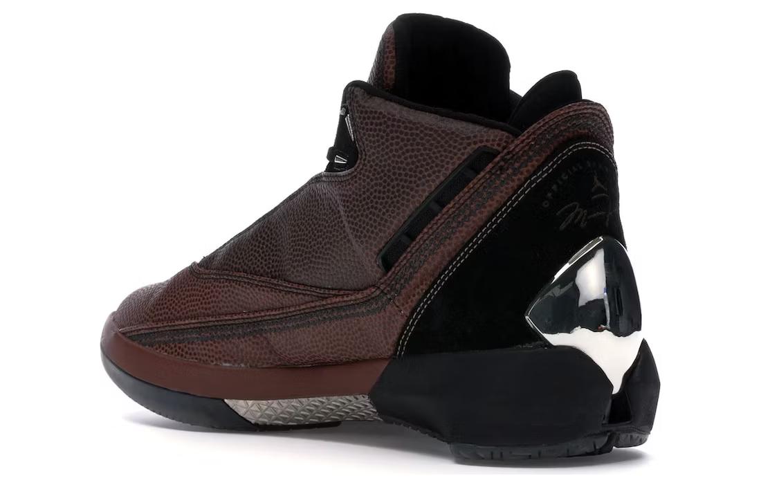Мужские кроссовки Jordan Air Jordan 22 OG Basketball Leather (коричневые) — Чёрный / чёрный — фото 4