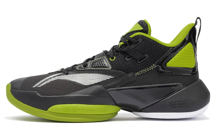 Li Ning Power 8 Abrasion Resistant Breathable Mid top Basketball Shoes Men’s Juice Green