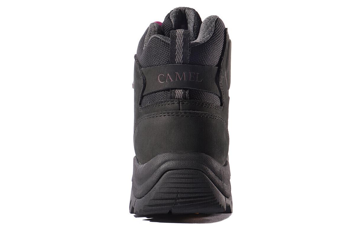CAMEL Slip Resistant And Breathable Balance High top Outdoor Shoes Women’s Black Plum Red