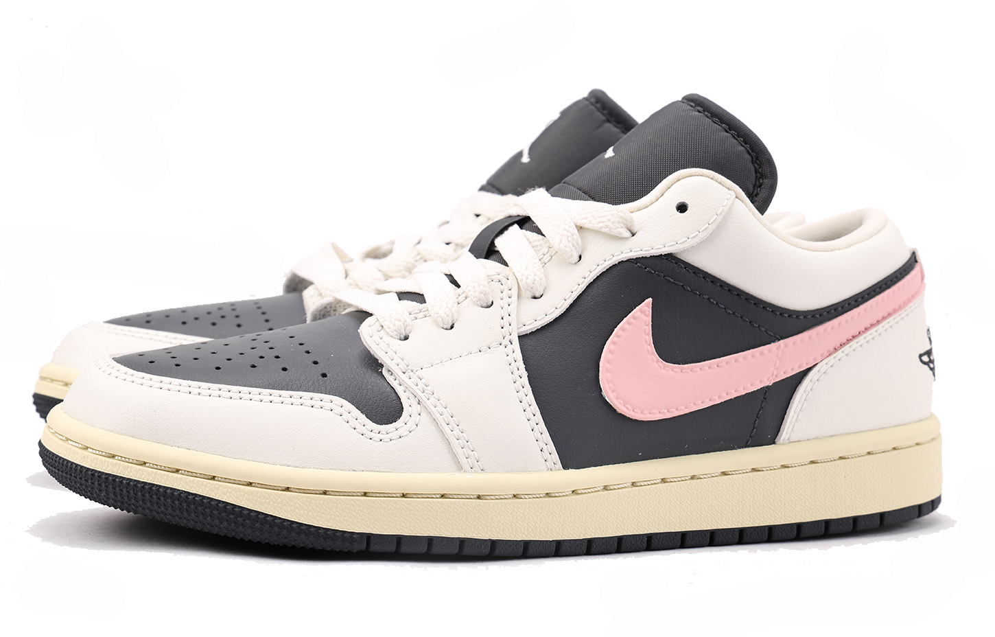 Jordan Air Jordan 1 Slip Resistant Coverage Low top Vintage Basketball Shoes Women’s Pink Brown