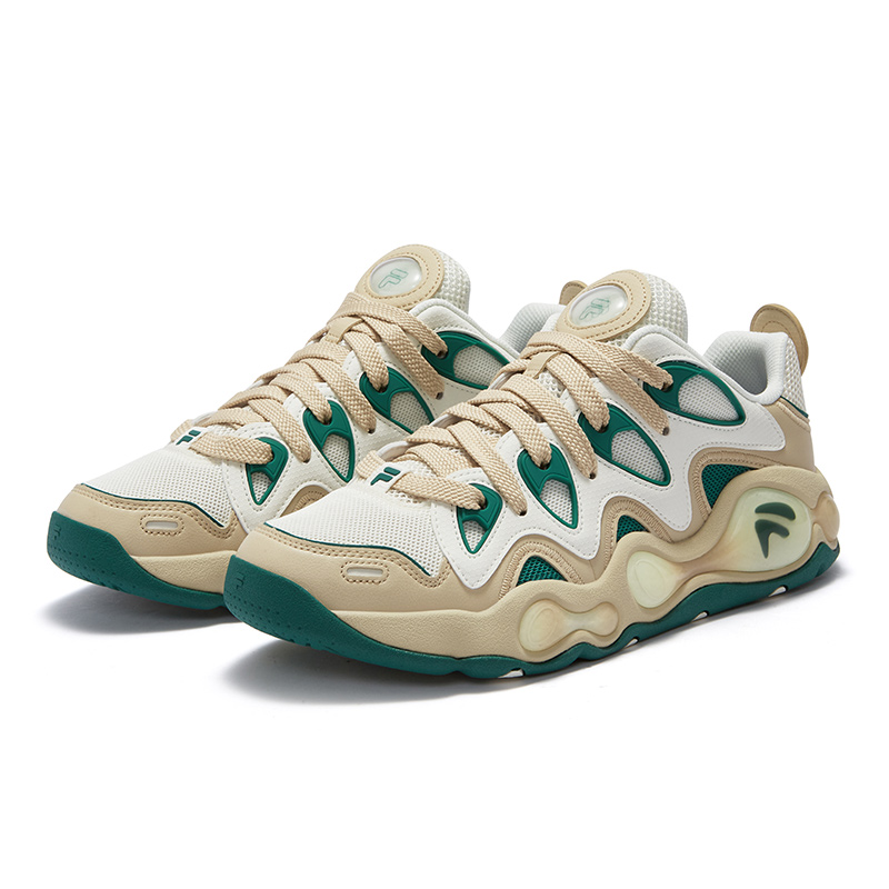 FILA FUSION VERTICAL Crack Shoes Low top Basketball Shoes Men’s White Brown