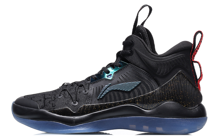 Li Ning Cow With A Mighty Spirit Cushioning Slip Resistant Abrasion Resistant High top Performance Basketball Shoes