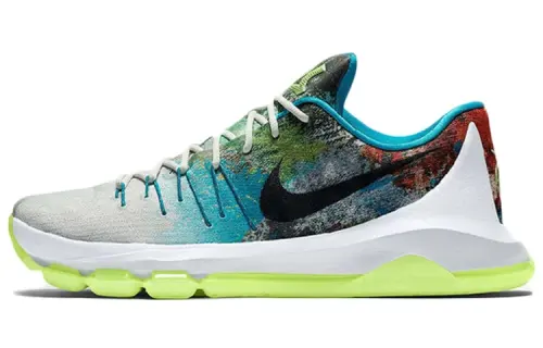 Nike KD 8 N7 Durant 8 round toe lace-up non-slip lightweight low-top practical basketball shoes men's white gray