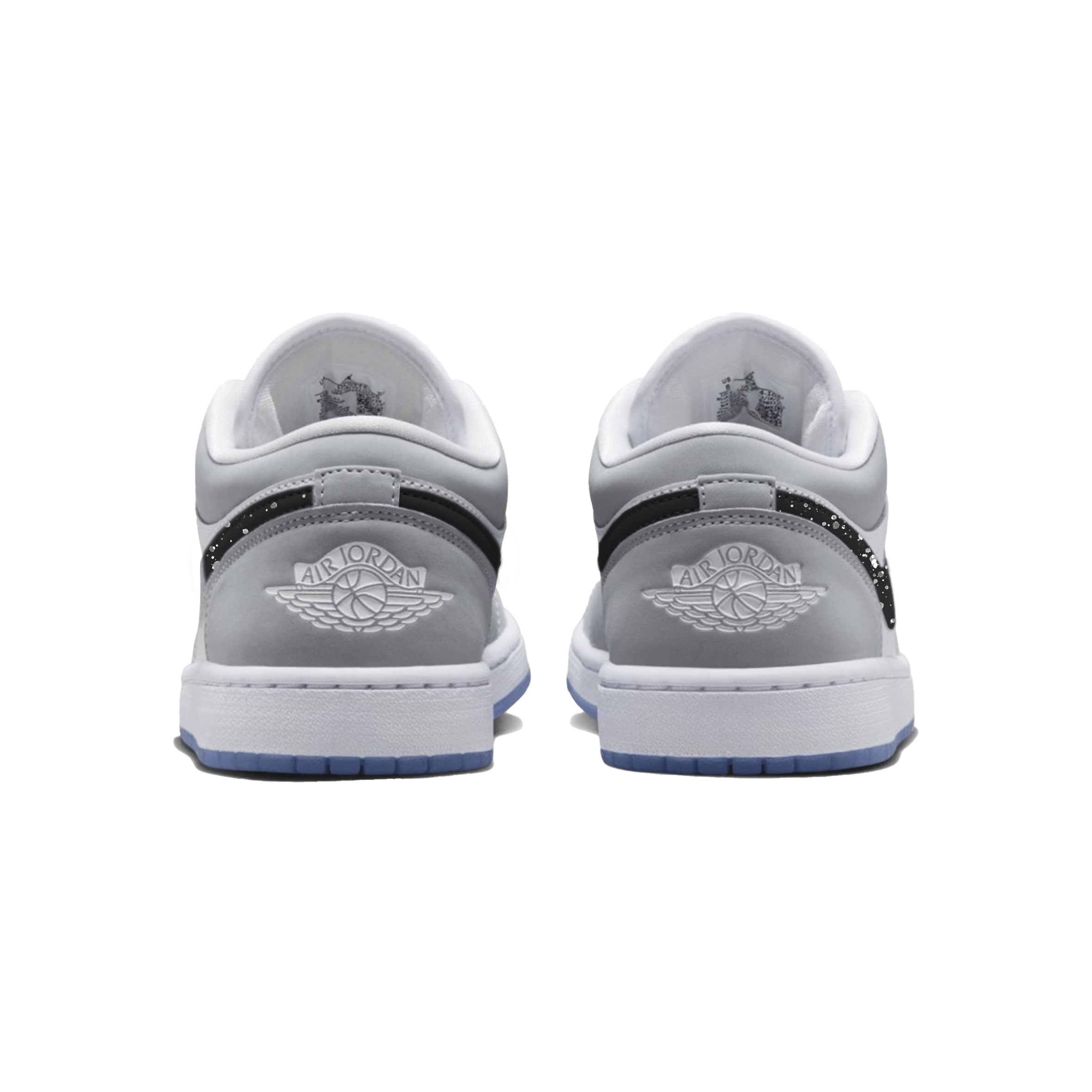Jordan Air Jordan 1 Slip Resistant Low top Vintage Basketball Shoes Unisex Gray