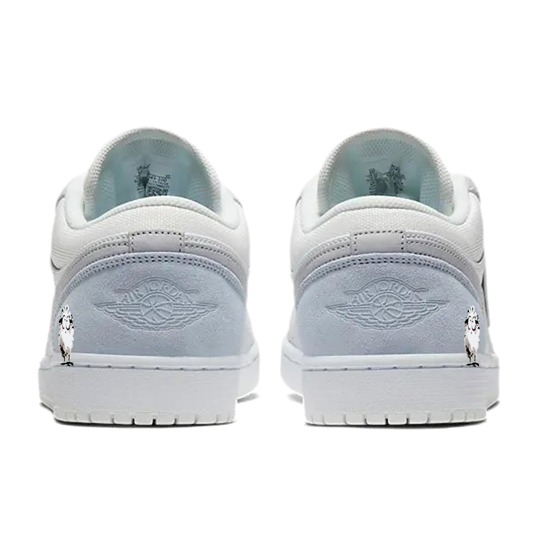 Jordan Air Jordan 1 Vintage Basketball Shoes Unisex Low Top White/Gray