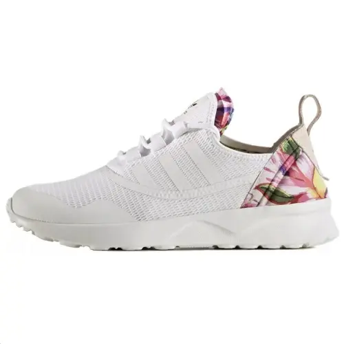 Adidas Originals ZX Flu Slip Resistant Abrasion Resistant Low top Tennis Shoes Women's White