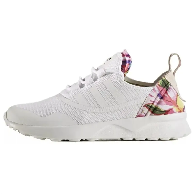 Adidas Originals ZX Flu Slip Resistant Abrasion Resistant Low top Tennis Shoes Women's White