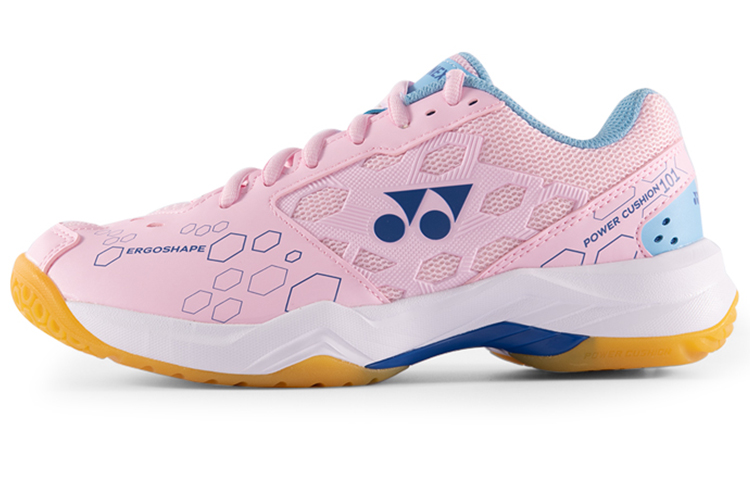 YONEX Yonex Power Cushion/power cushion series, comfortable and breathable, non-slip, wear-resistant, wrapped, supported, balanced and rebound, low-top badminton shoes, women's model, pink blue