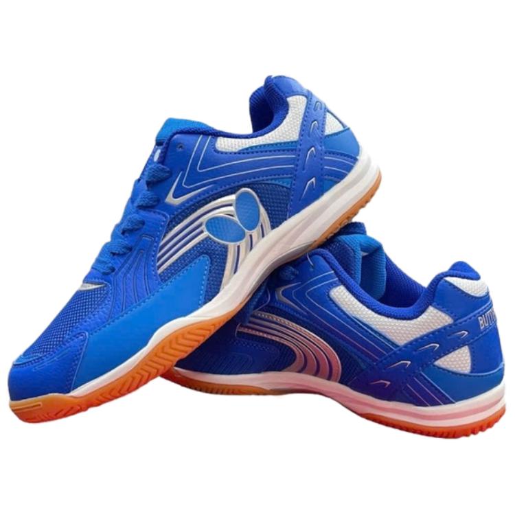 Butterfly Slip Resistant, Abrasion Resistant, Breathable Low top Training Shoes Unisex Blue