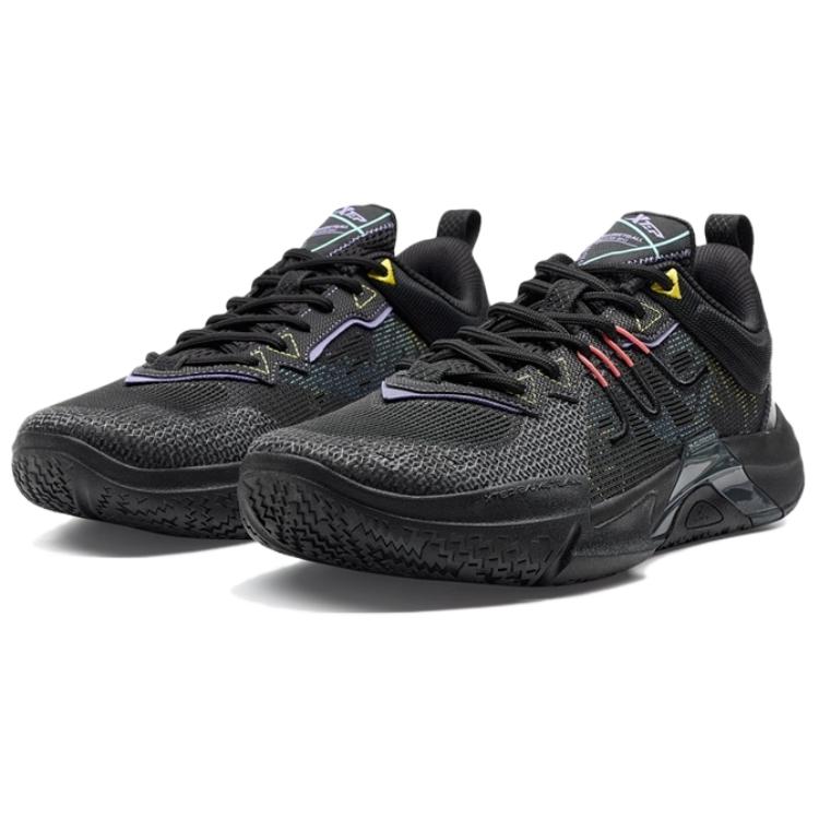 XTEP Slip Resistant Abrasion Resistant Low top Basketball Shoes Men’s Black