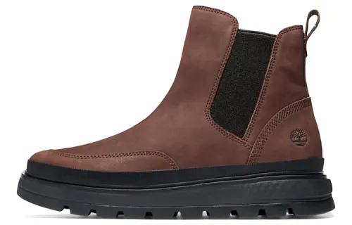Timberland Ray City Greenstride Leather Crew Chelsea Boots Women's Brown Black