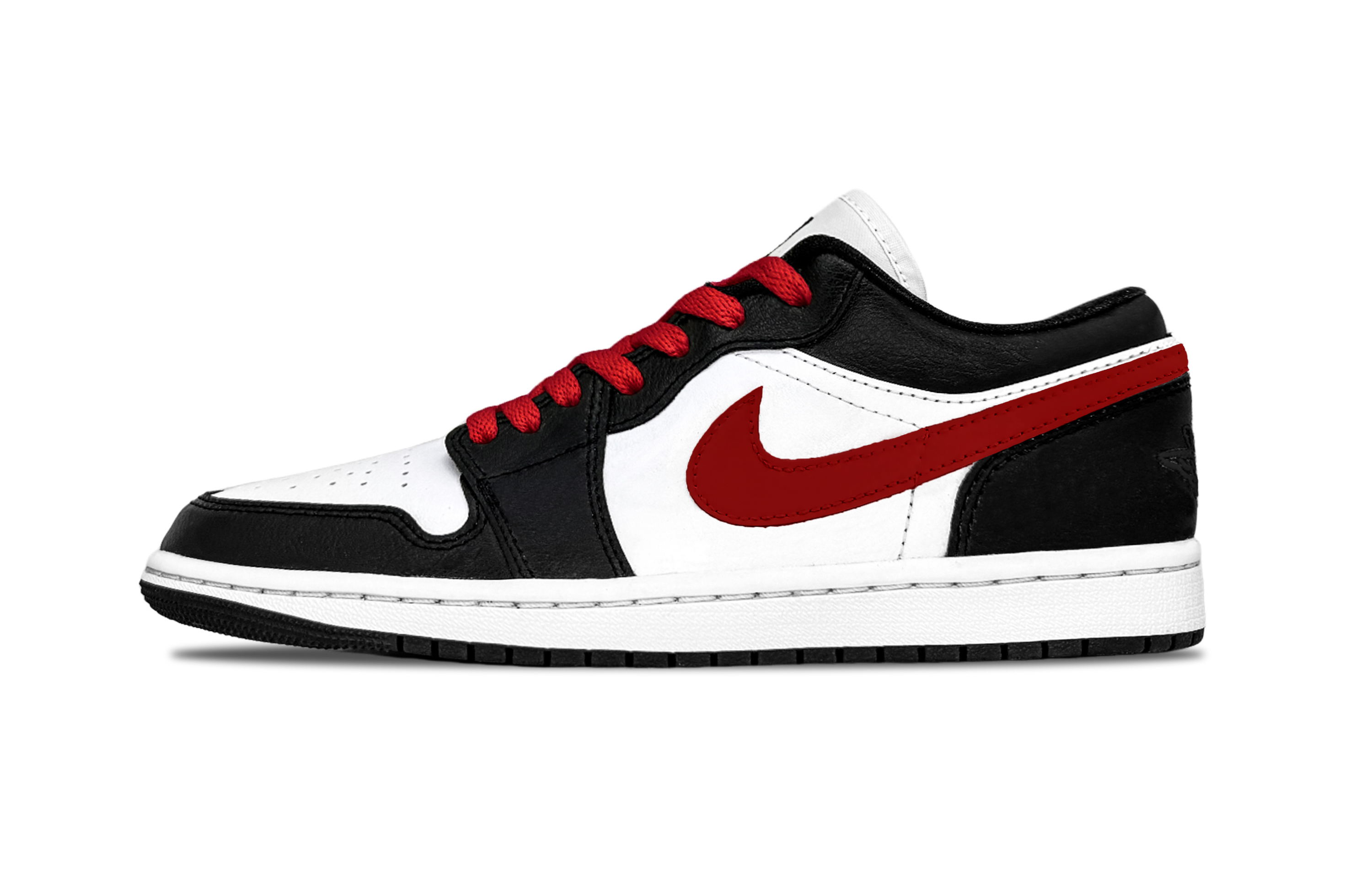 Jordan Air Jordan 1 Jazz Nocturne Leather Low top Vintage Basketball Shoes Unisex Black Red