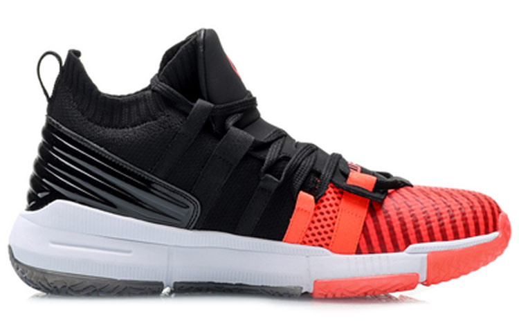 Li Ning Mid top Basketball Shoes Men’s Black Red