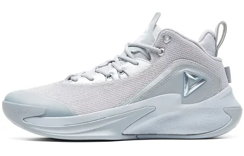 PEAK Cushioning Slip Resistant Abrasion Resistant Breathable Low top Basketball Shoes Men's White Gray