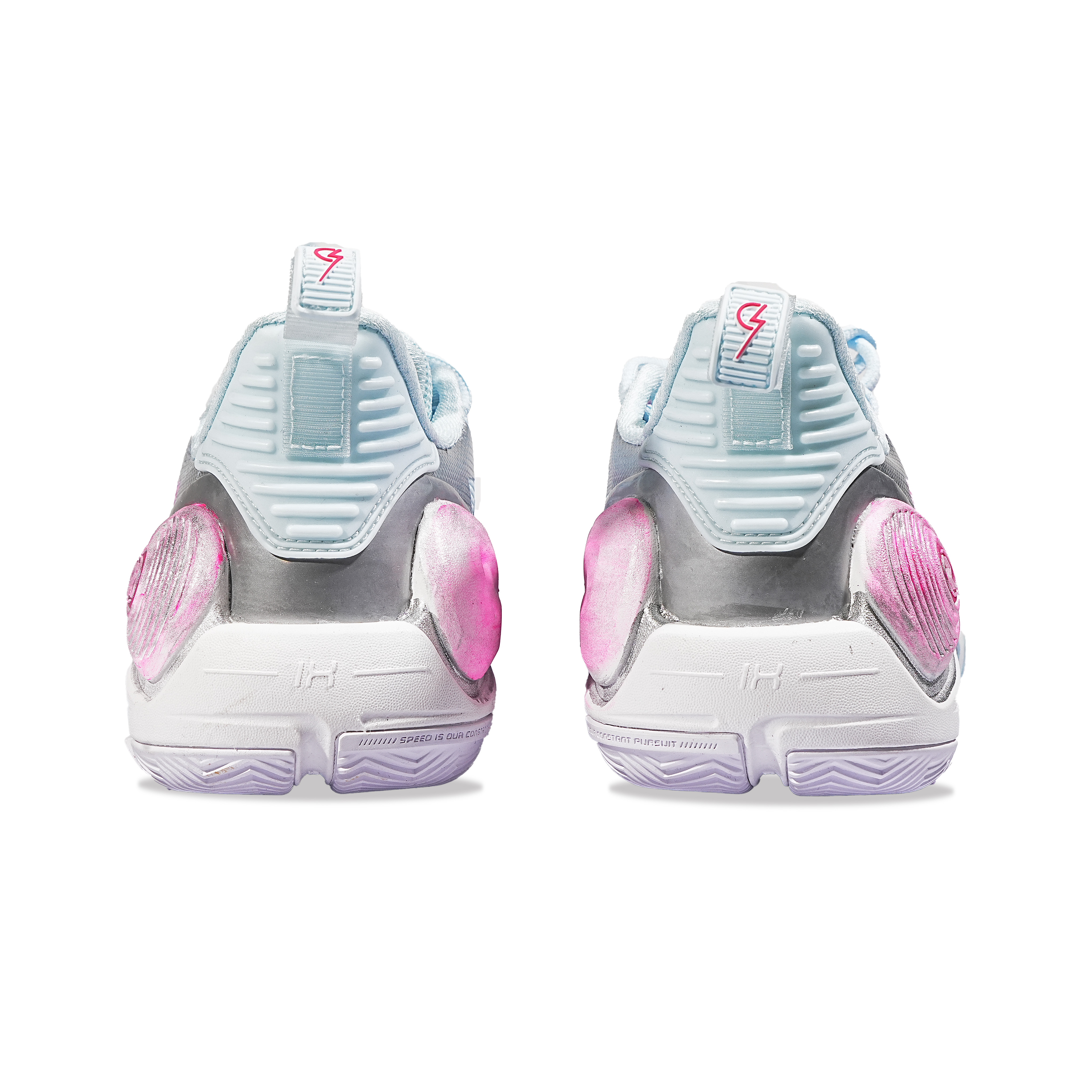 Li Ning Speed 9 Abrasion Resistant Rebound Abrasion Resistant Rebound Low top Basketball Shoes Men’s Pink White