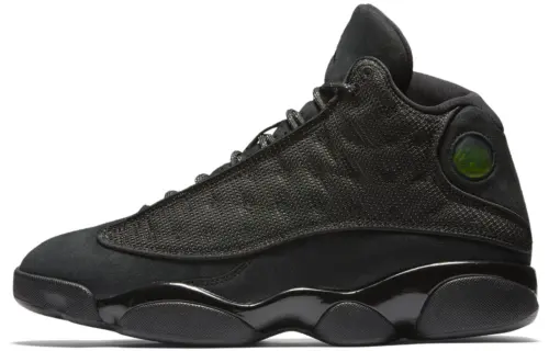 Jordan Air Jordan 13 Retro Black Cat fabric leather comfortable shock-absorbing anti-slip high-top retro basketball shoes men's black